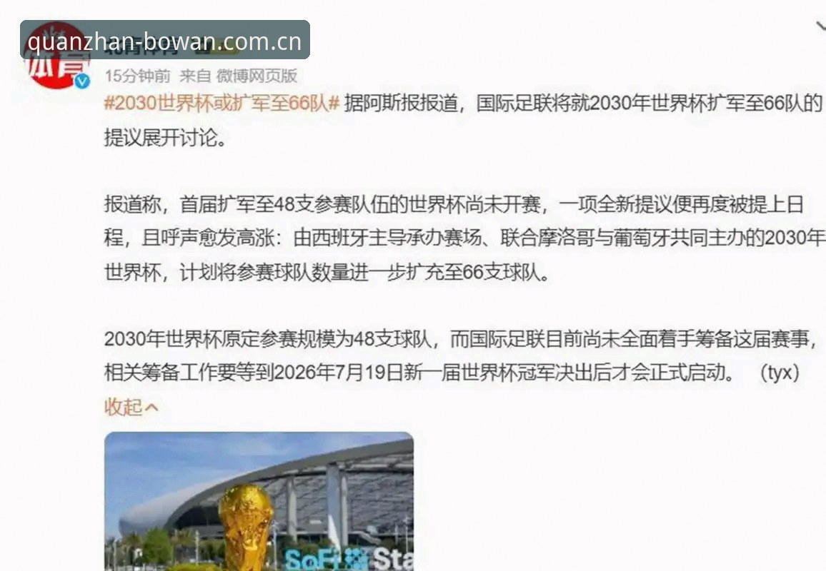 世界杯真要扩军到66队？中国男足的机会来了吗？